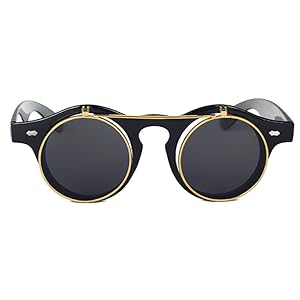 Amazon.com: Kyiduo Retro Steampunk Round Circle Flip Up