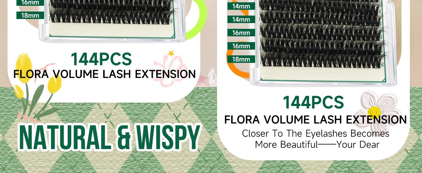 FLora lashes cluster