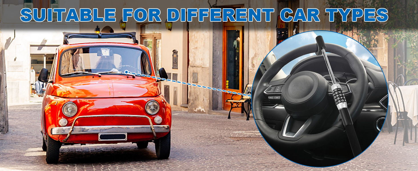 WOPYETA Steering Wheel Lock, AntiTheft Car Device