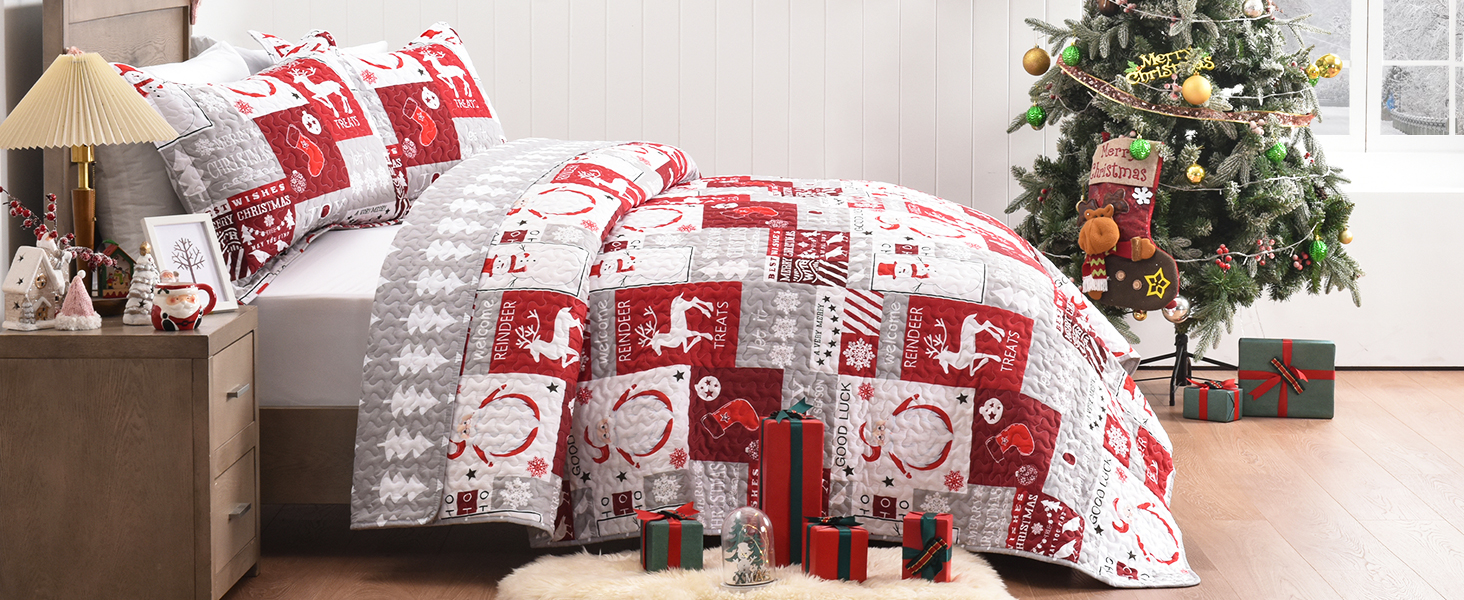 Conjuntos de edredón queen de Navidad