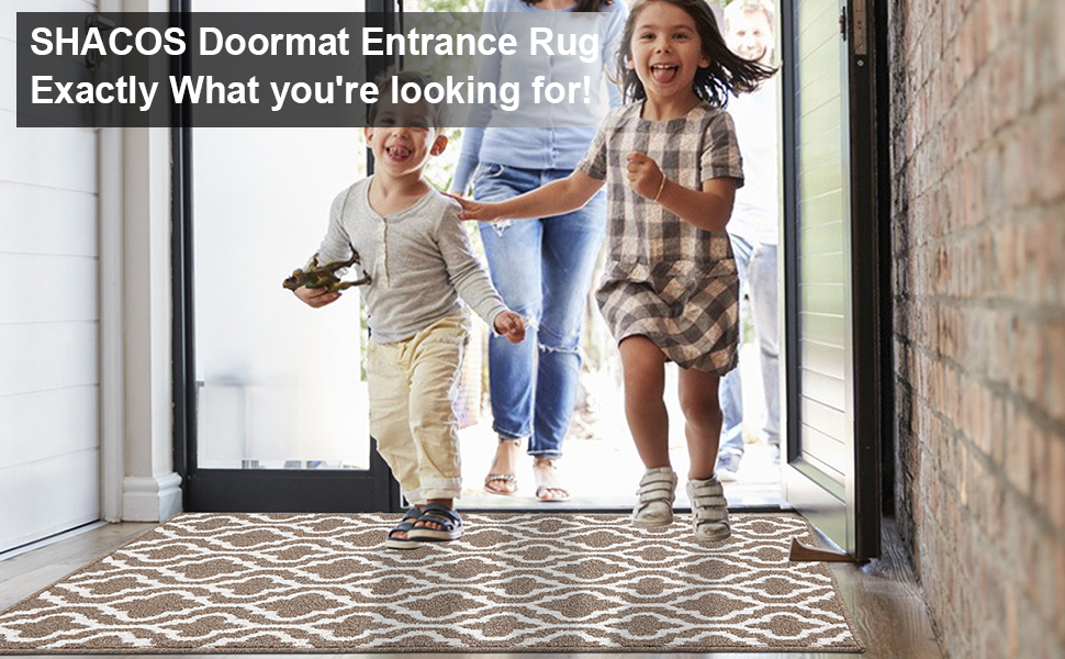SHACOS Dirt Trapper Doormat, Extra Large Entrance Door Mat 80x120 cm