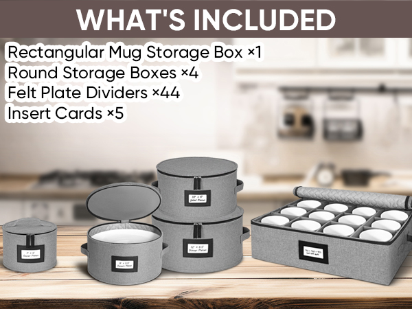 Amazon.com: BALEINE China Storage Containers, Sturdy Quilted