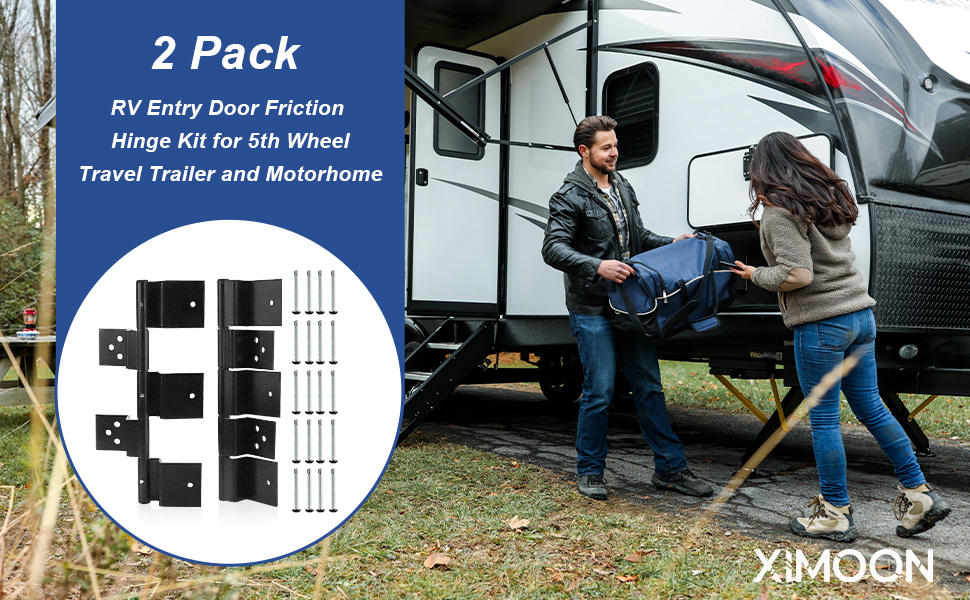 RV Entry Door Friction Hinge Kit for 5th Wheel, RV Door