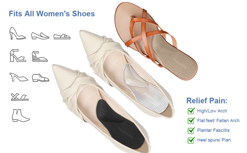 Arch Pads Heel Cushion for Flats