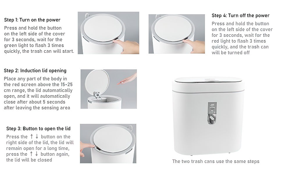 Bathroom Touchless Trash Can
