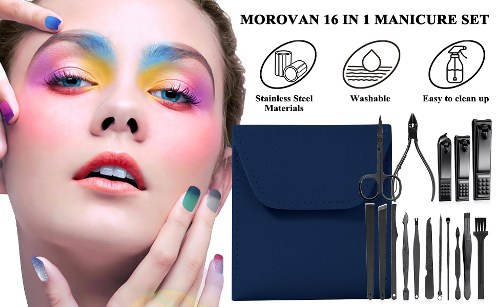 Morovan Manicure Set Nail Clippers Stainless Steel