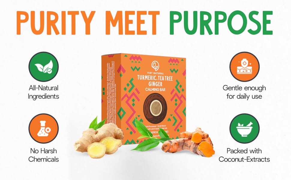 Turmeric, Tea Tree & Ginger Calming Bar