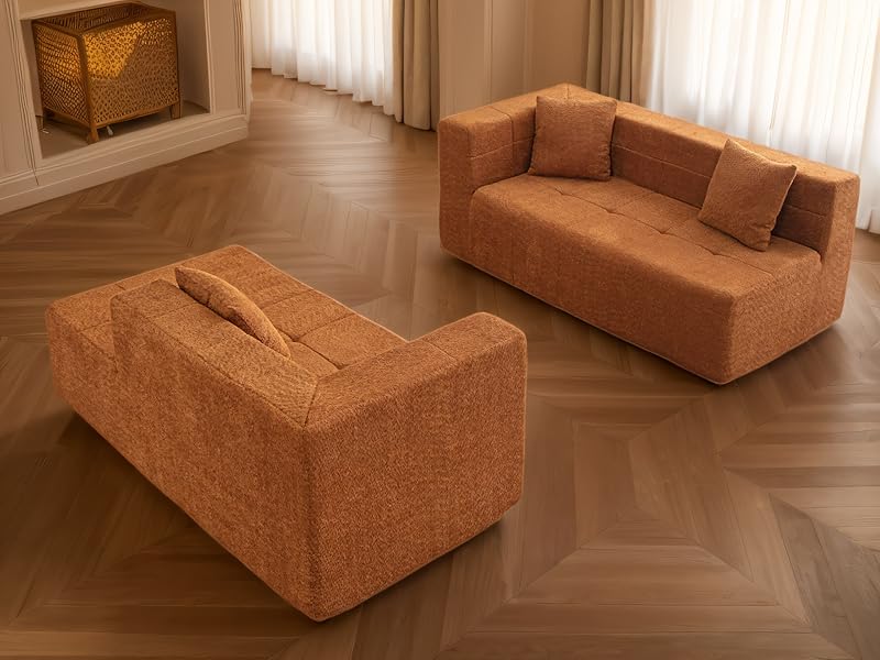 FREESNOOZE Modular LShaped Modular Sectional Couch, Modern