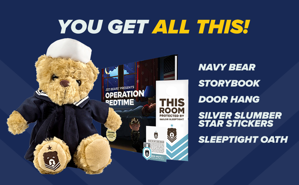 Navy teddy bear