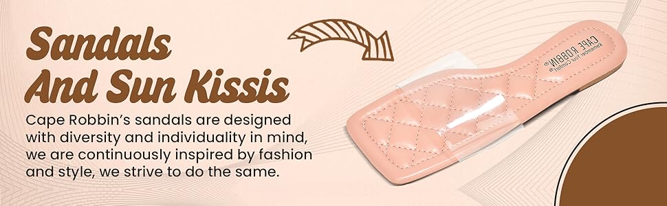 Cape Robbin Keko Slip On Flat Sandals for Women with Clear Upper