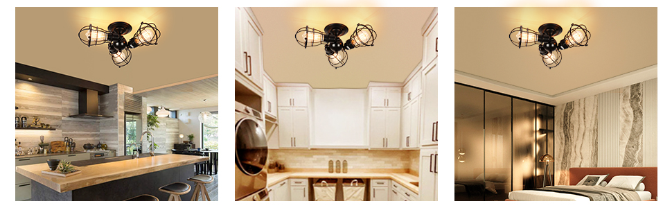 the upgraded rustic ceiling lamp mixes traditional style with simple modern shape