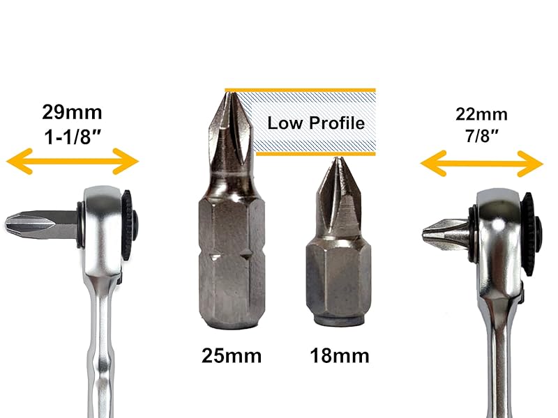 Amazon.com: CONQUER 22pc 1/4 Ultra Low Profile Mini Ratchet