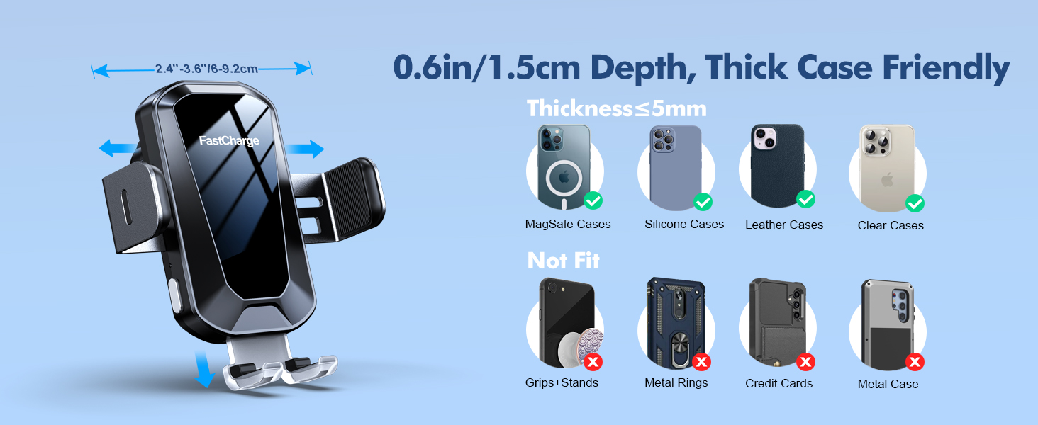 EOIWUY Wireless Car Charger Mount