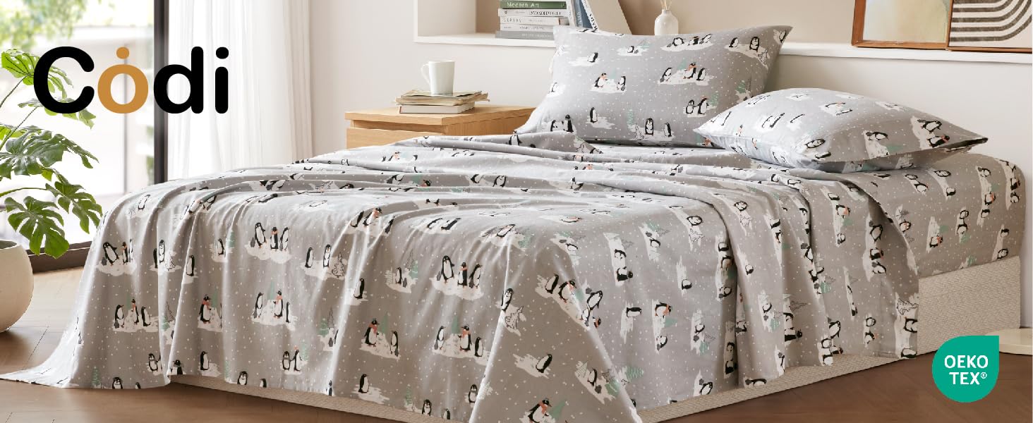Codi Flannel Sheets Full Size 4 Pieces Ultra Soft Flannel