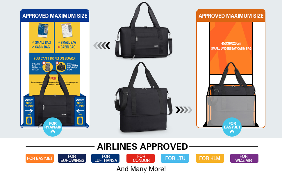 for Easyjet Cabin Bags 45x36x20