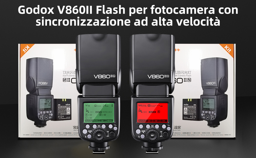 GODOX Ving V860IIN TTL Flash HSS 1/8000s con Ricaricabile Batteria Fotocamera Flash Speedlite