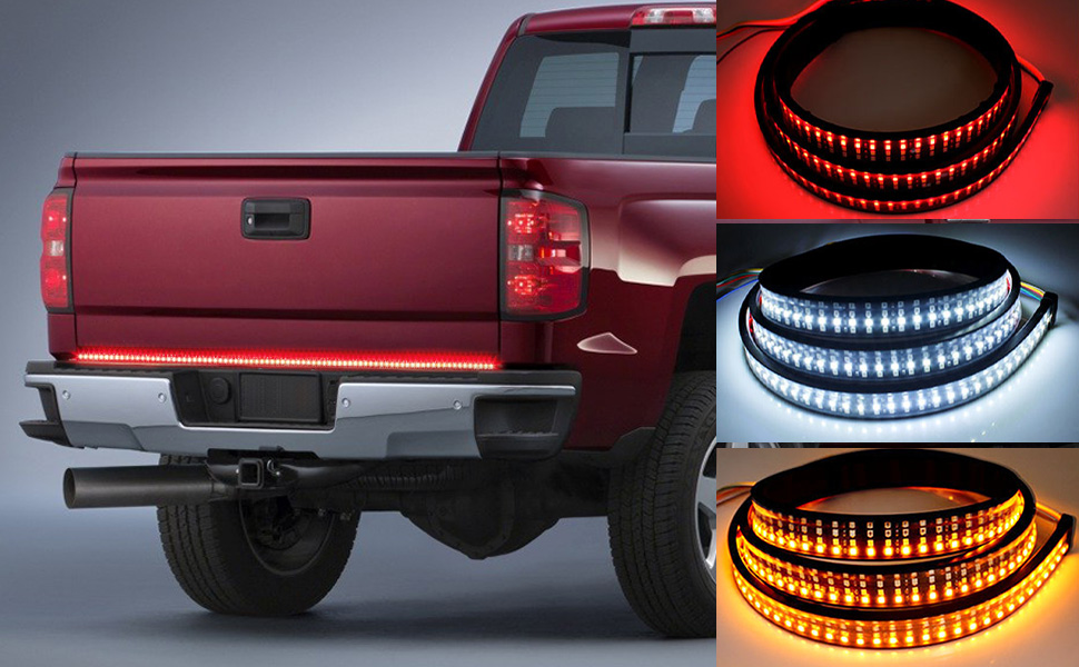 Linkstyle 60" LED Tailgate Light Bar, 684 LEDs Four Rows
