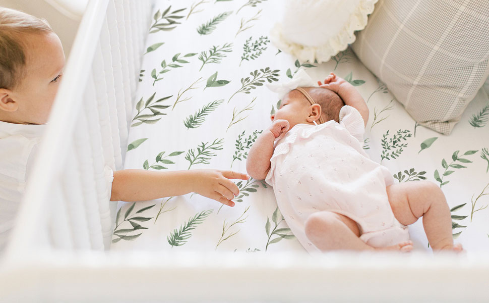 Stretchy Ultra Soft Jersey Knit Fitted Crib Sheets Set 2