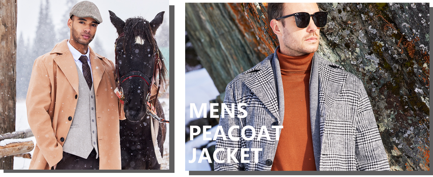 Mens Wool Blend Coat