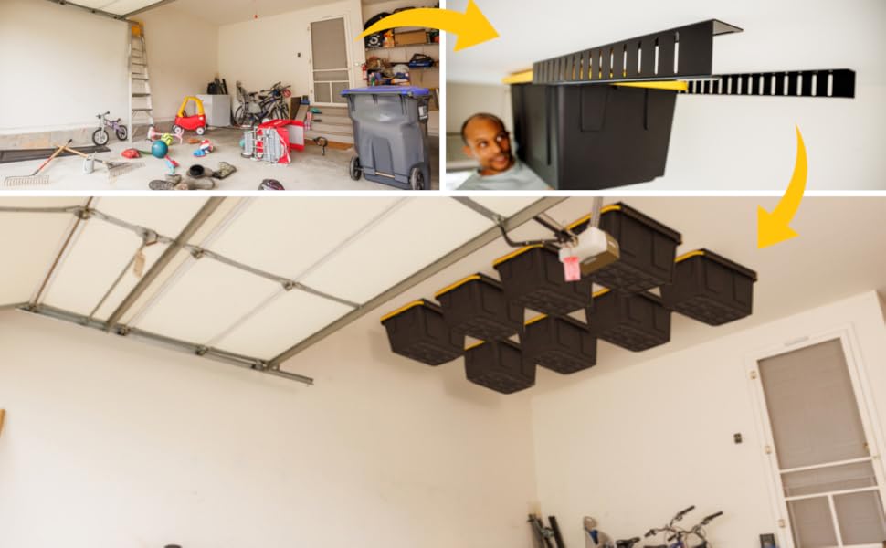Overhead Bin Rack Ceiling Mount Overhead Garage Storage