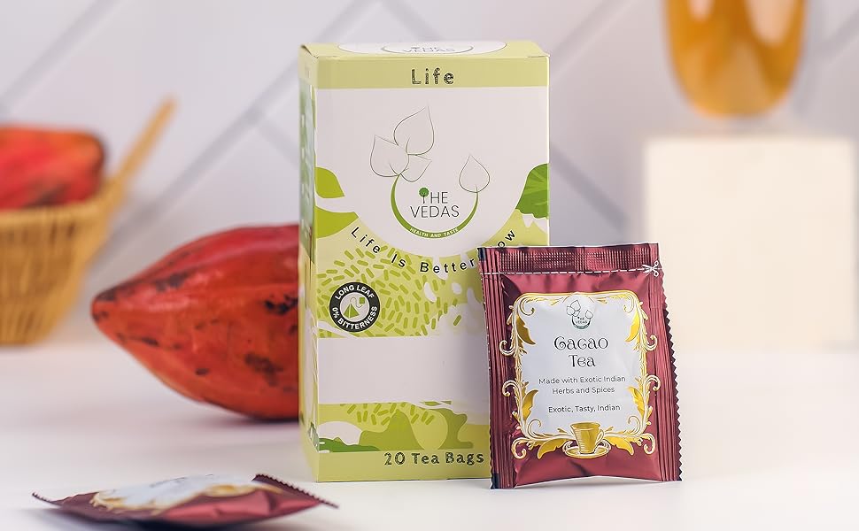 Amazon.com : THE VEDAS CACAO TEA | Caffeine Free Herbal Tea