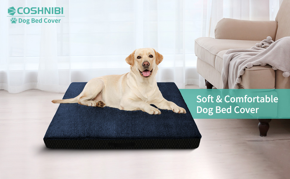 COSHNIBI Dog Bed Covers Replacement Washable, 44Lx32Wx4H