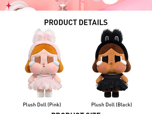 Amazon.com: POP MART Crybaby Shiny Shiny Series-Plush Doll (Black