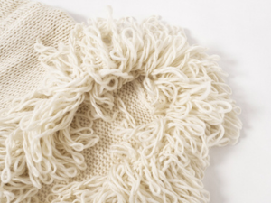 Riu Ribbon yarn fringe knit cardigan 白 Fringe Cardigan – Orange Ribbon Yarn | RhodolirioN