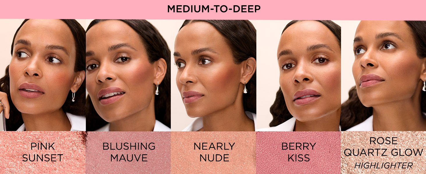 Shades of Elizabeth Arden Blush on a model