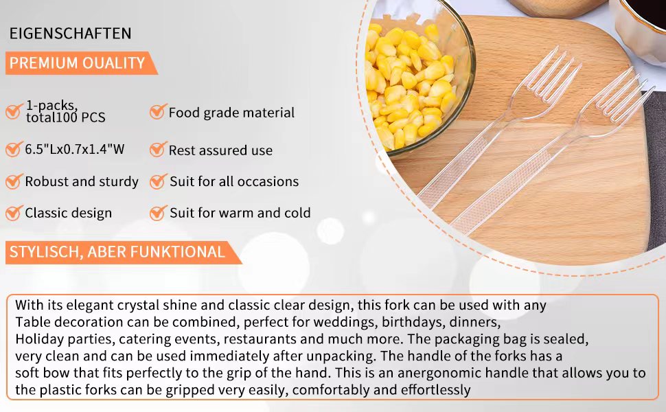 Plastic Forks,Ideal for Party,Sturdy and Durable