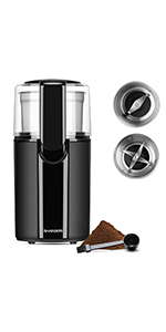 Indian Cooking In USA SHARDOR Electric Coffee & Spice Grinder - 2 Removable Bowls, 200W Power, Perfect For Beans & Wet Ingredients Wet And Dry Grinder For Indian Cooking In Usa