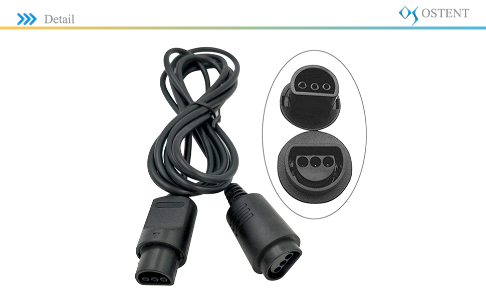 OSTENT 6 Feet Durable Extended Extension Cable Cord Compatible for