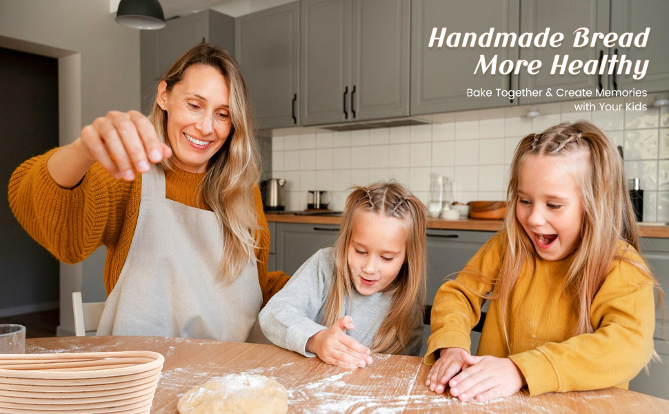 Joyyy Sourdough Bread Proofing Baskets with Liner, Dough