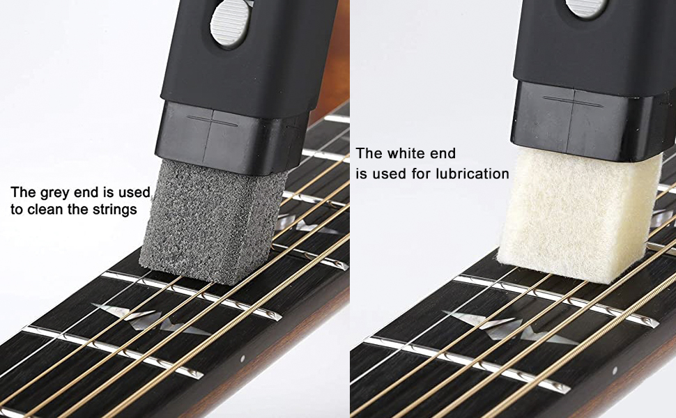 Baroque Fast Guitar Strings Cleaner Eraser, Double Head Rust Remover