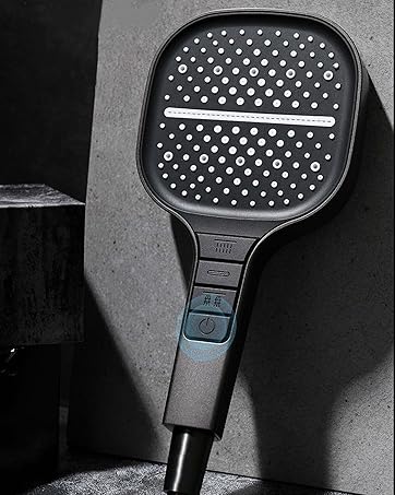 Square - Black Hand Held Shower Head