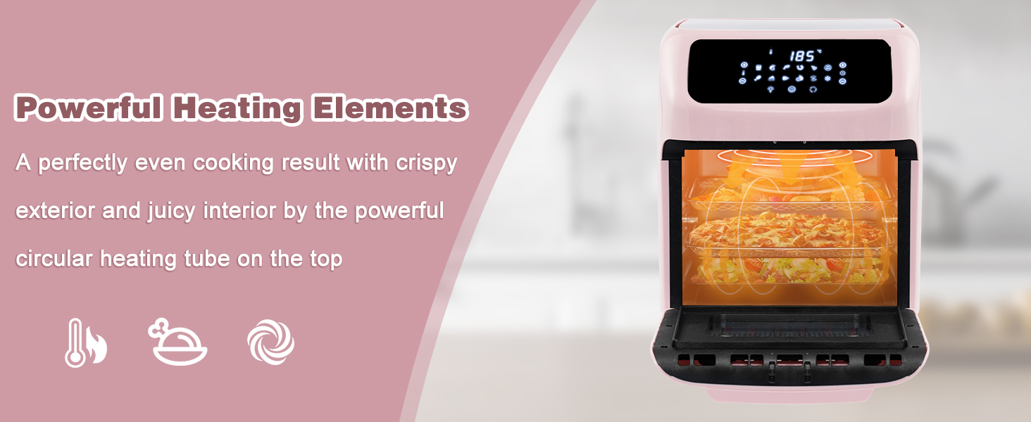LLIVEKIT Air Fryer Oven 12L Family Sized Air Fryer with 12 Presets