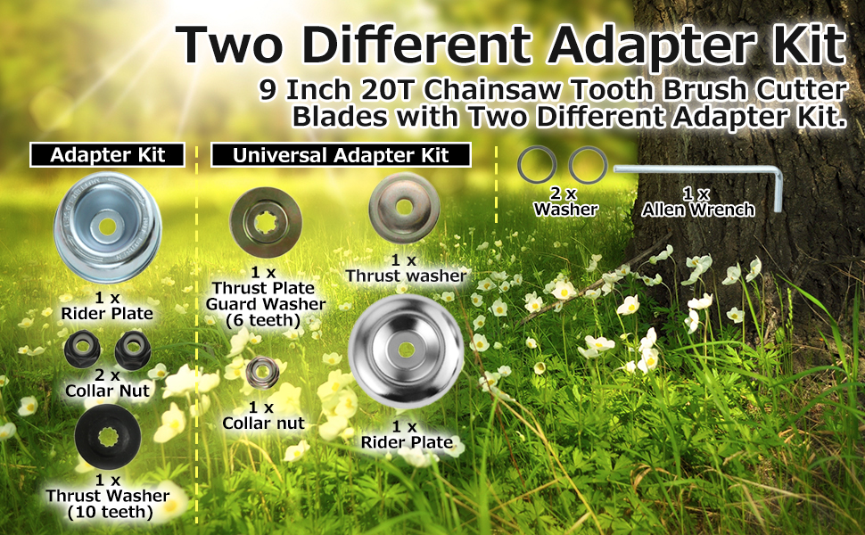 Hicello 9" x 20T Chainsaw Tooth Brush Cutter Blades