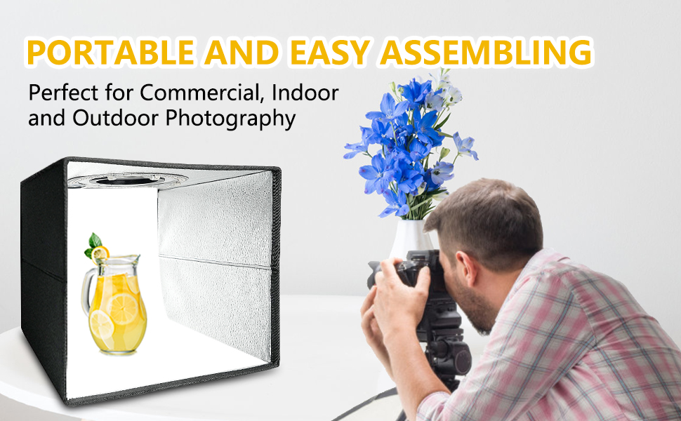 Photo Light Box Photography 12"×12" Portable Photo