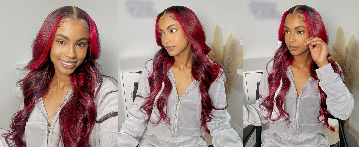 burgundy wig