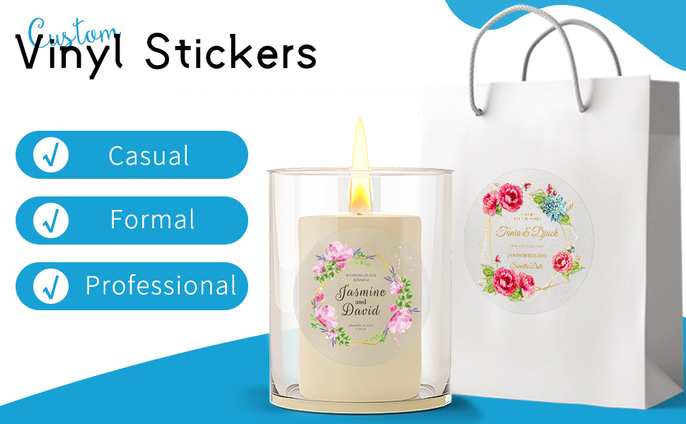 Youdian 60240 Pack Custom Your Own Transparent Sticker