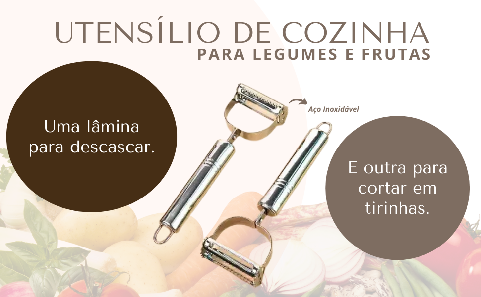 Descascador de legumes, frutas, vegetais.