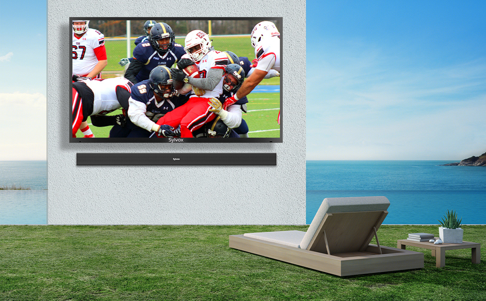 SYLVOX 38'' SoundBar for Outdoor TV, 2.0ch Wireless Audio