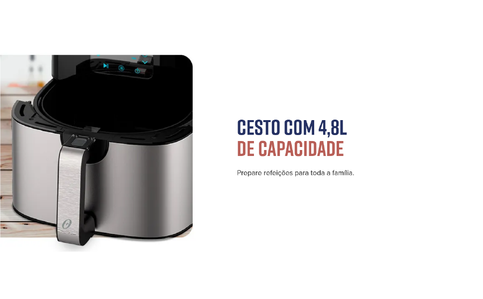 Fritadeira Ultra Digital 2 em 1 Inox 4,8L Oster com Painel Touch