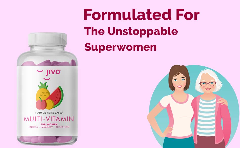 JIVO Multivitamins For With Natural Herbs Extract VitaminD, Biotin