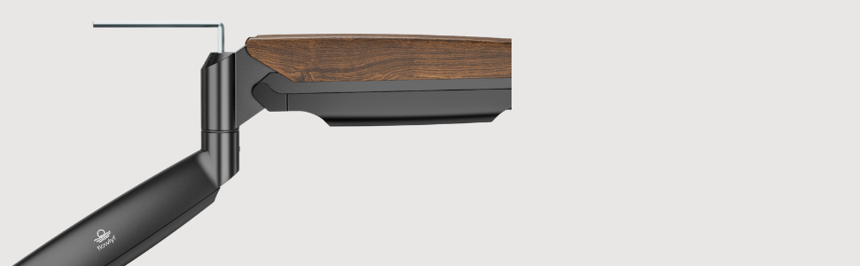 Flowlyf Heavy Duty Premium Monitor Arm jimmy jin solid wood wooden mount vesa stand