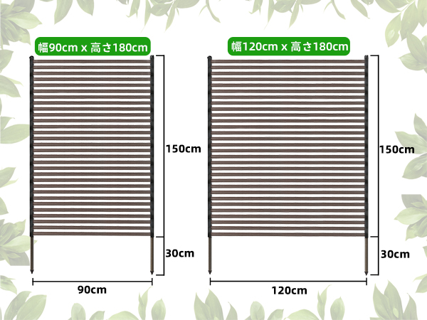 Amazon | Caroeas 目隠しフェンス ボーダーフェンス 屋外