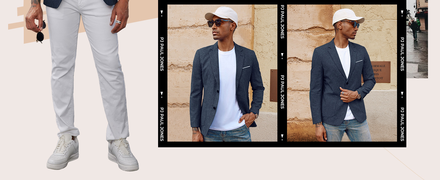 Sakkos für Herren Sportlich Elegante Blazer Anzugjacke Regular Fit