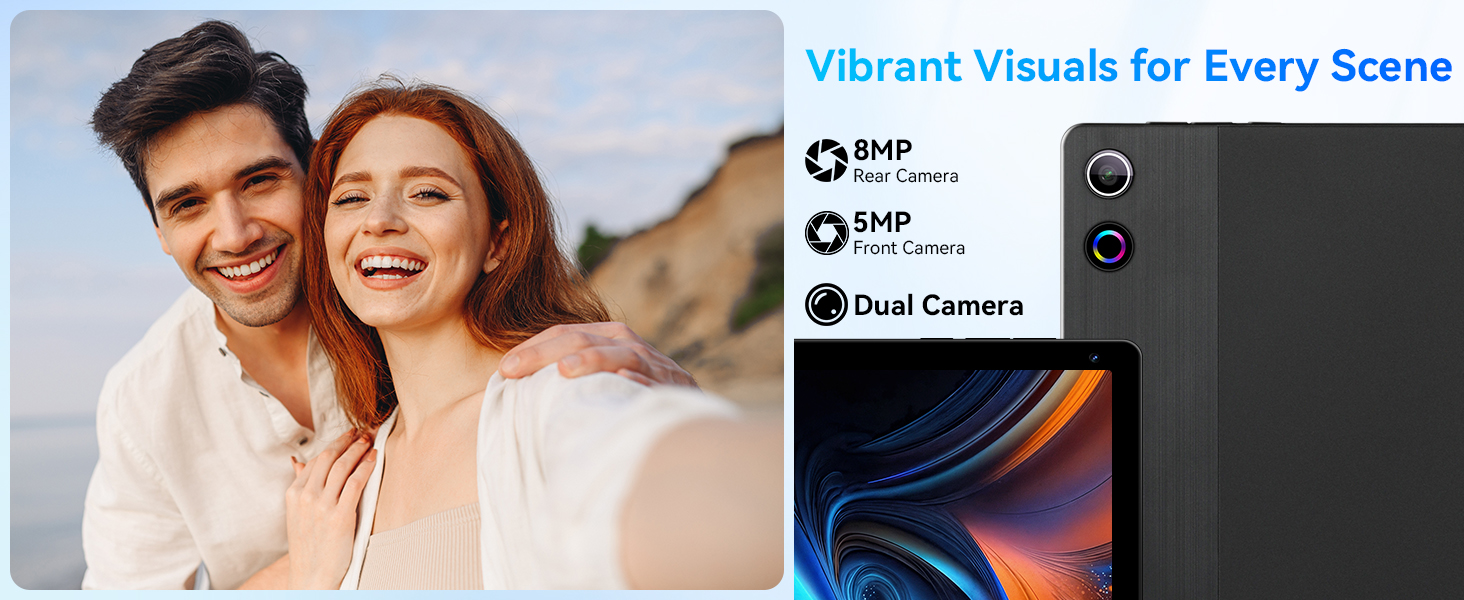 Vibrant Visuals for Every Scene 5MP Front Camera 8MP Rear Camera