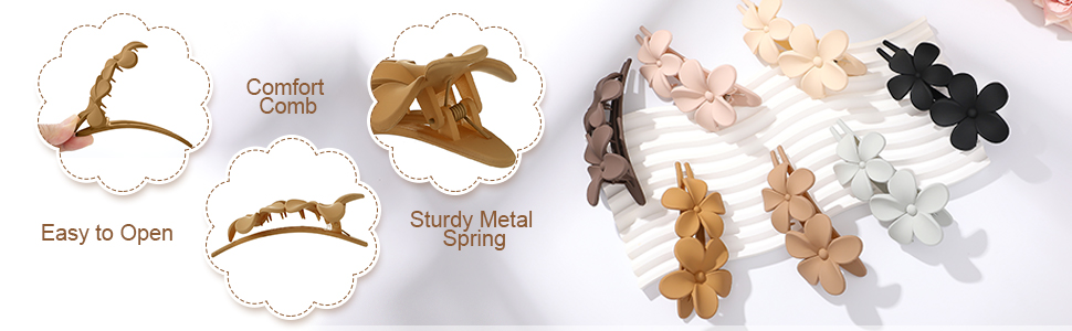 flat claw clips for women