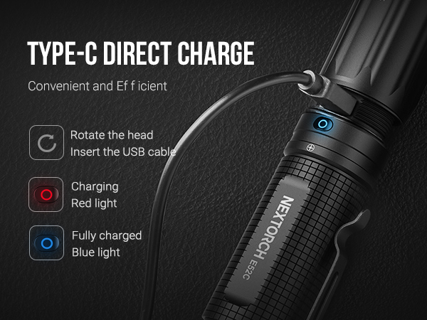 Nextorch E52C Flashlight 3000ルーメン NEXTORCH E52C Flashlight – 3000 Lumen EDC Tactical Light